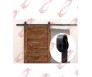 6Ft Sliding Door Closet Hardware Track Set 72" Rail Modern Style Black Barn Wood